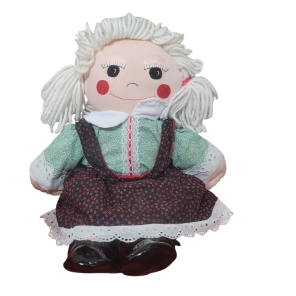 Avon Santa's Family Cloth Doll Stuffed Plush 17" Christmas Soft Toy Vintage 1990